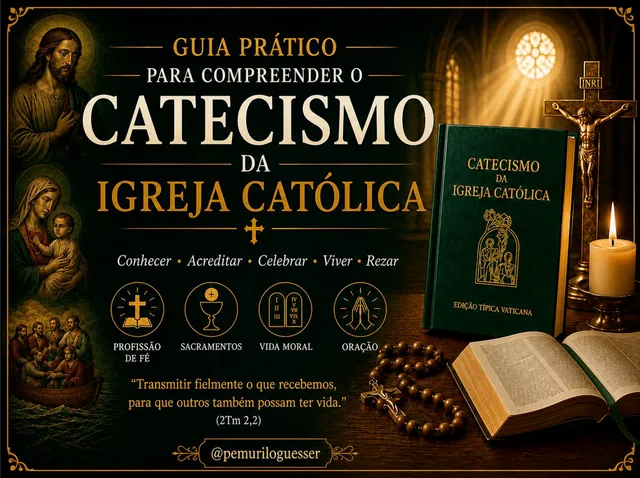 Capa do guia — 'Guia Prático para Compreender o Catecismo da Igreja Católica'.